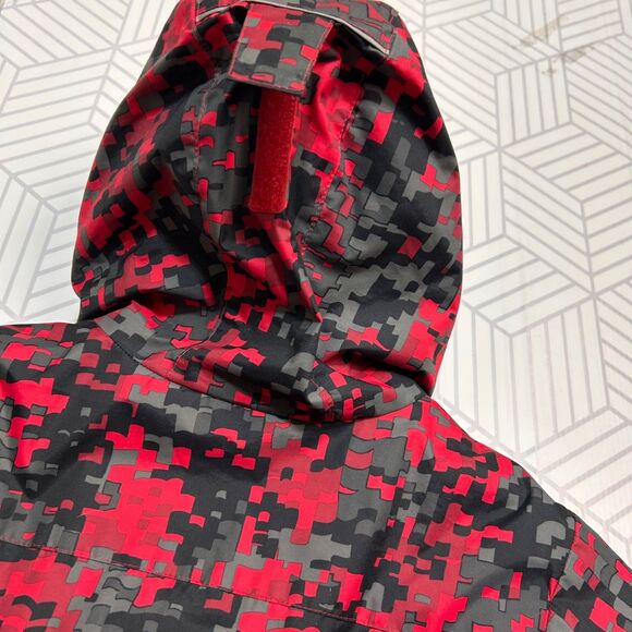 Columbia Lightning Lift Kids' Jacket Boys size Small 8 Red Minecraft Black - Picture 8 of 11